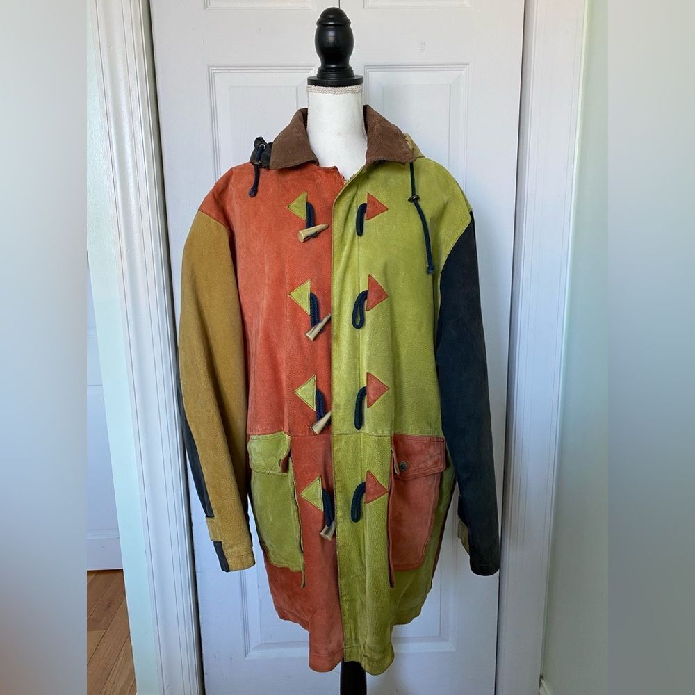 Egdon Heath 90s Vintage Patchwork Leather Suede Jacket